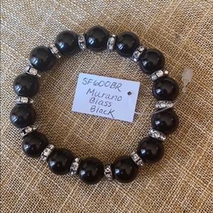 Black Murano Glass bracelet